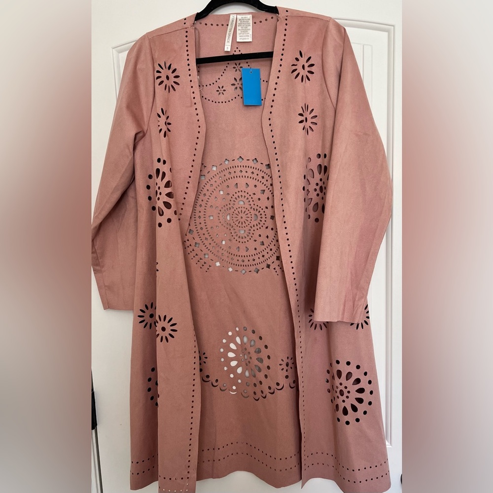 Blush pink cut out jacket